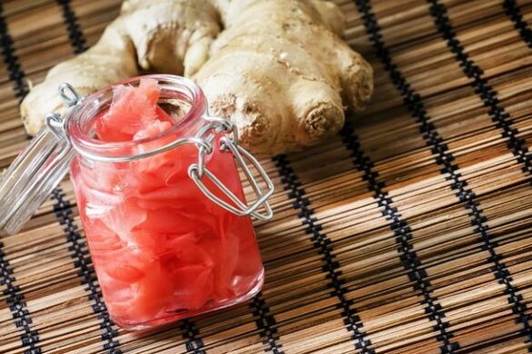 the marinated ginger root to increase efficiency
